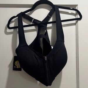 Champion Women's Black Zip-Front Sports Bra